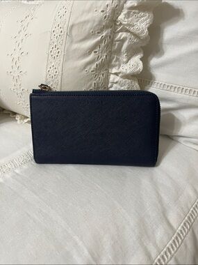 Classic Navy Zip Wallet - Women Accessories